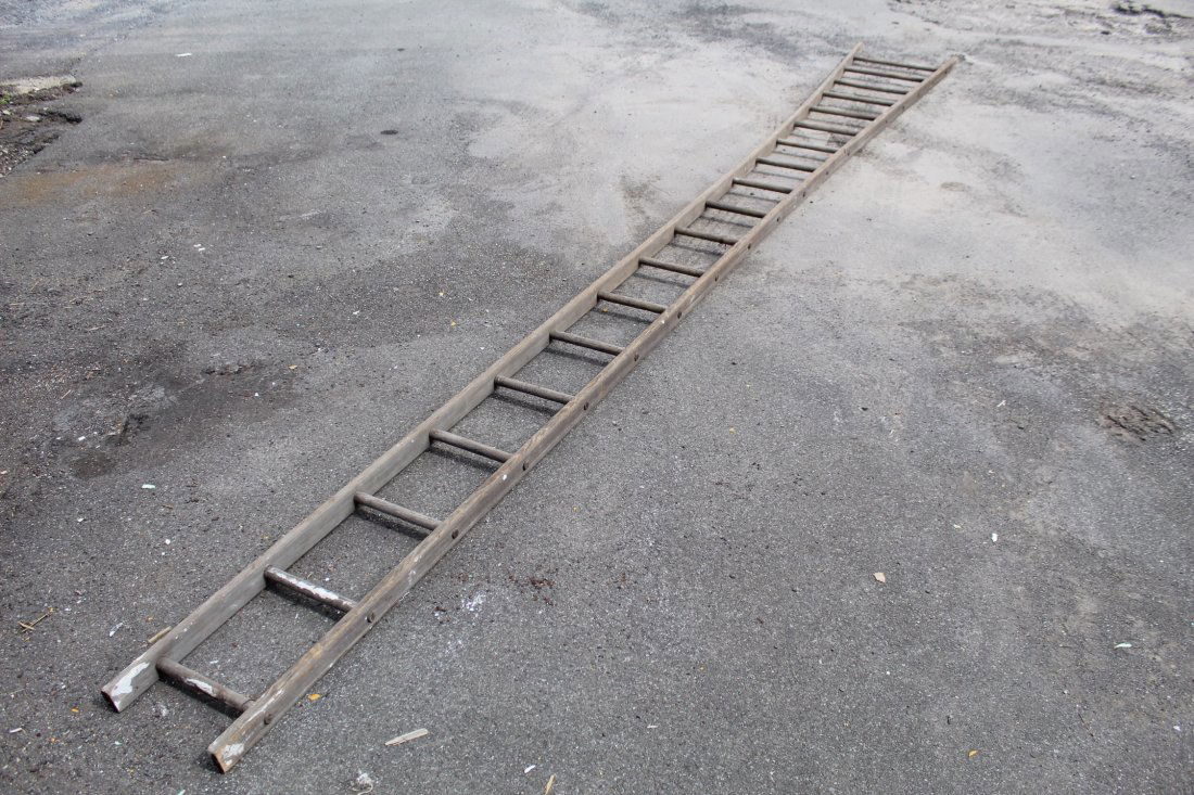 19ft Long Farm Hay Loft Ladder, Primitive Apple Picking (1 of 3)