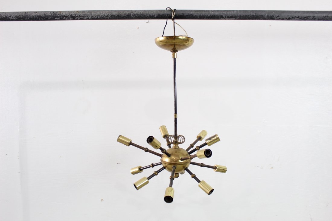 Mid Century Modern Brass Sputnik Light Fixture (1 of 3)