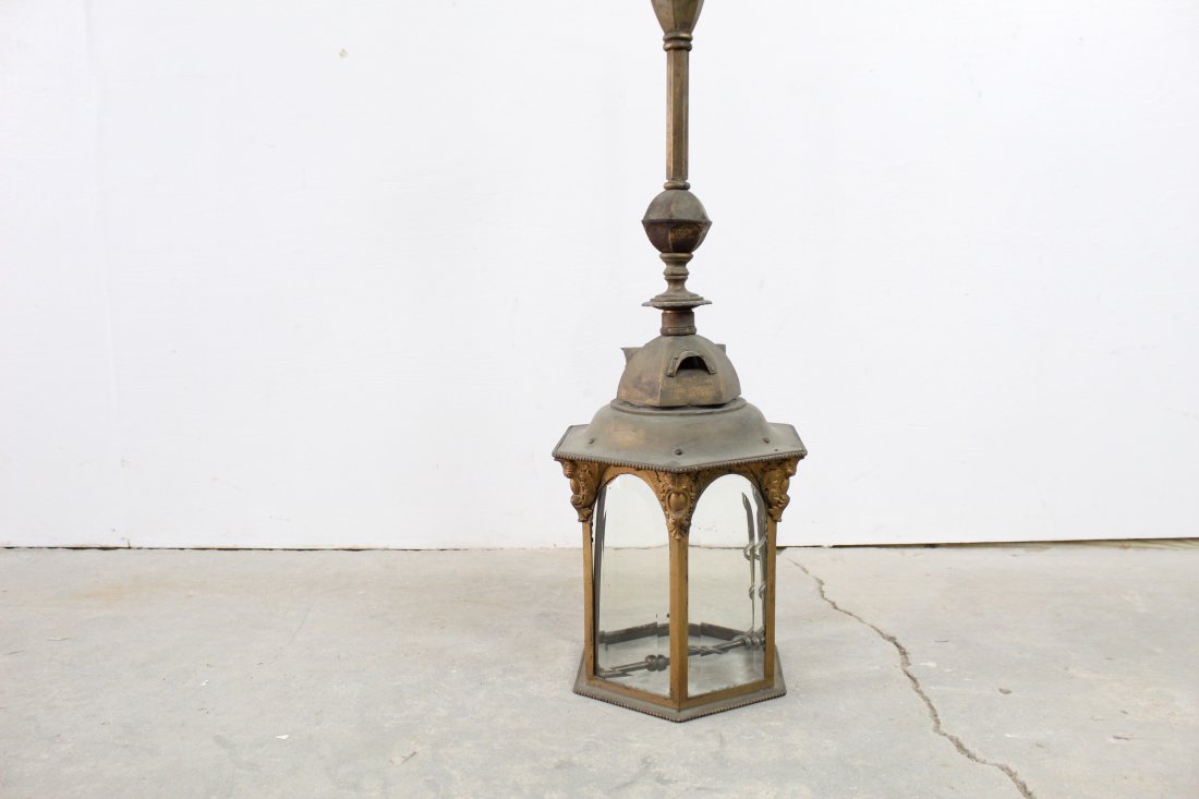 Brass Converted Gas Light Fixture (1 of 5)