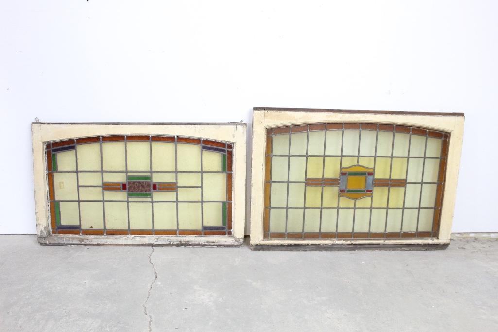 Two Arts & Crafts Stained Glass Windows, Architectural (1 of 9)