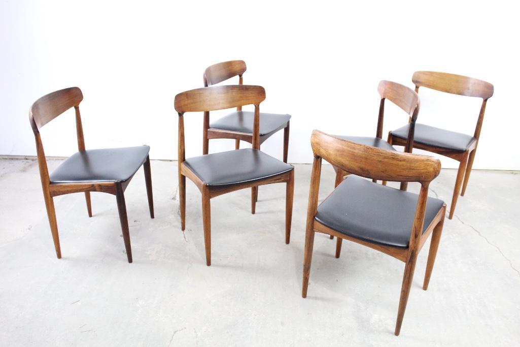 6 Rosewood Danish Modern Chairs, Johannes Andersen (1 of 6)