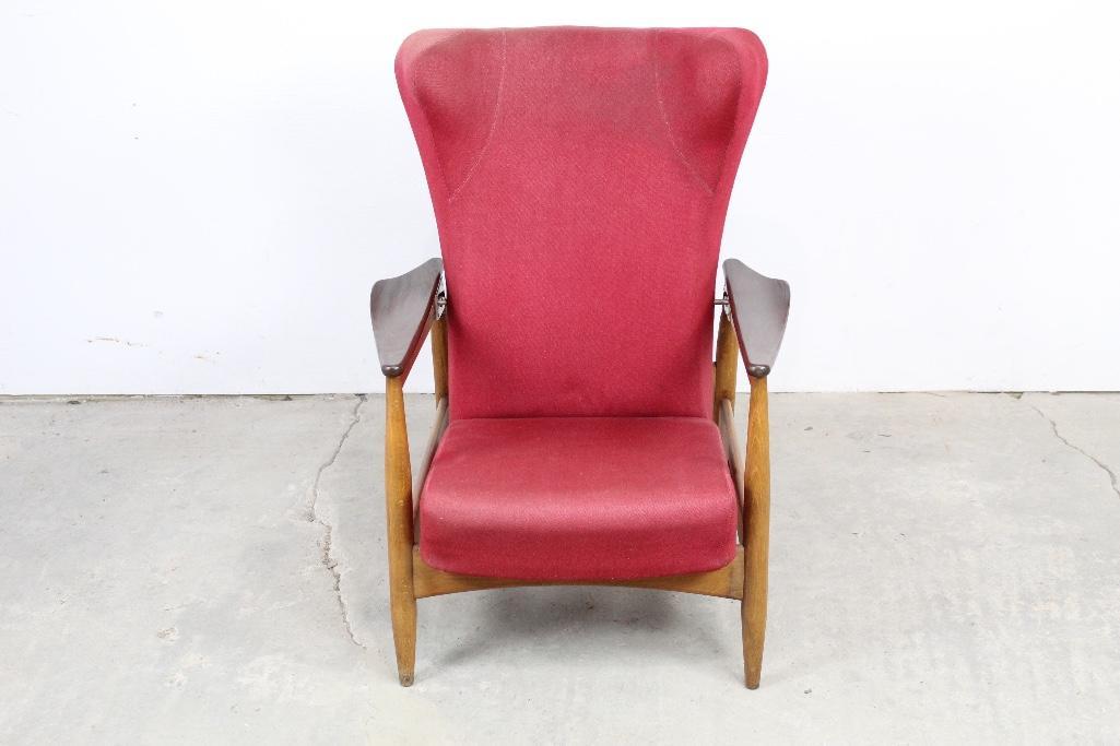 Danish Modern Upholstered Reclining Chair (1 of 8)