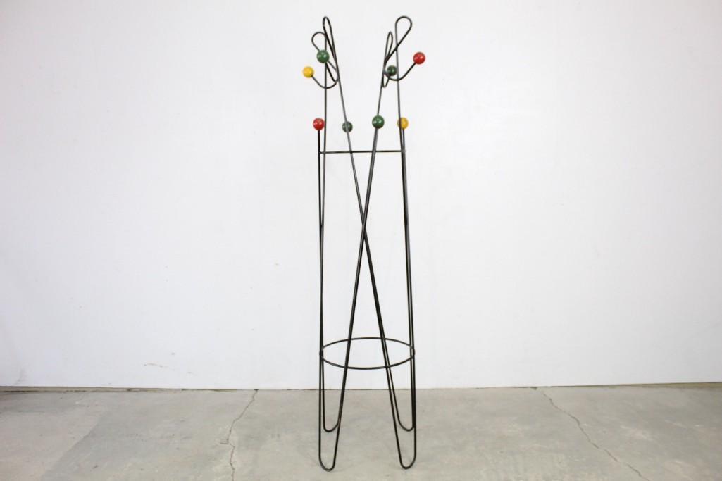 Colorful Mid-century Modern Iron Coat Rack,Roger Feraud (1 of 5)
