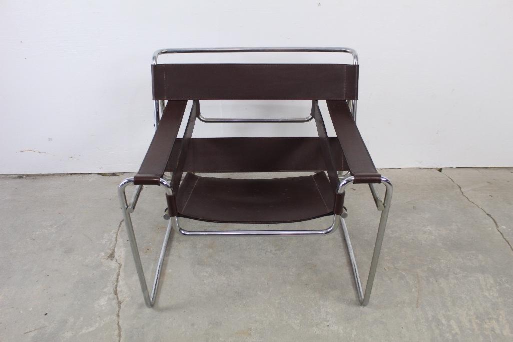 Mid-century Modern Leather Wassily Chair, Marcel Breuer (1 of 6)