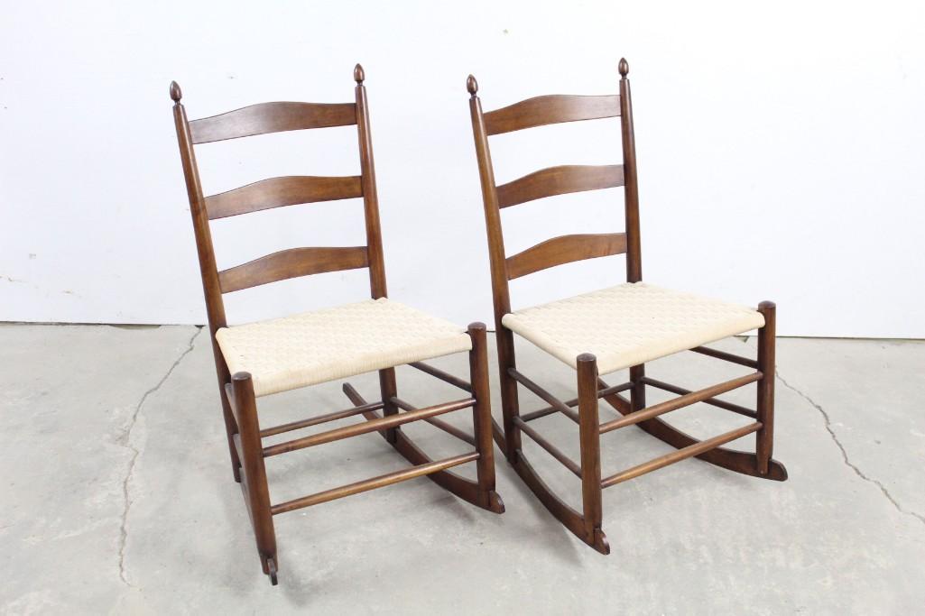 Pair of Original Mt.Lebanon Shaker No.3 Rocking Chairs (1 of 9)