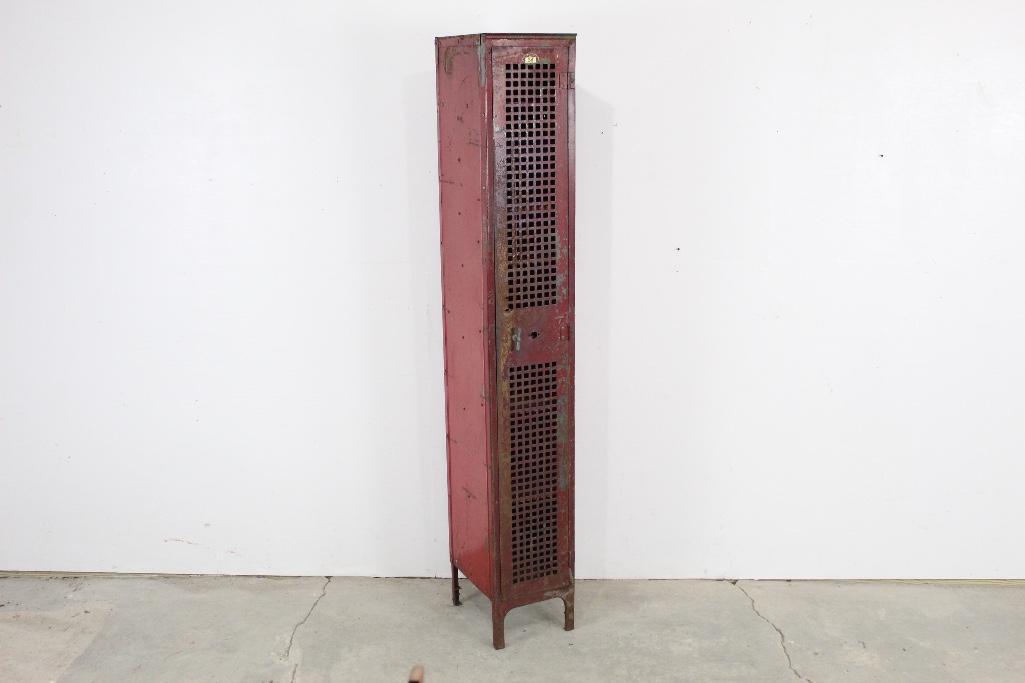 Industrial Single Door Red Metal Locker,New Britain,CT (1 of 6)