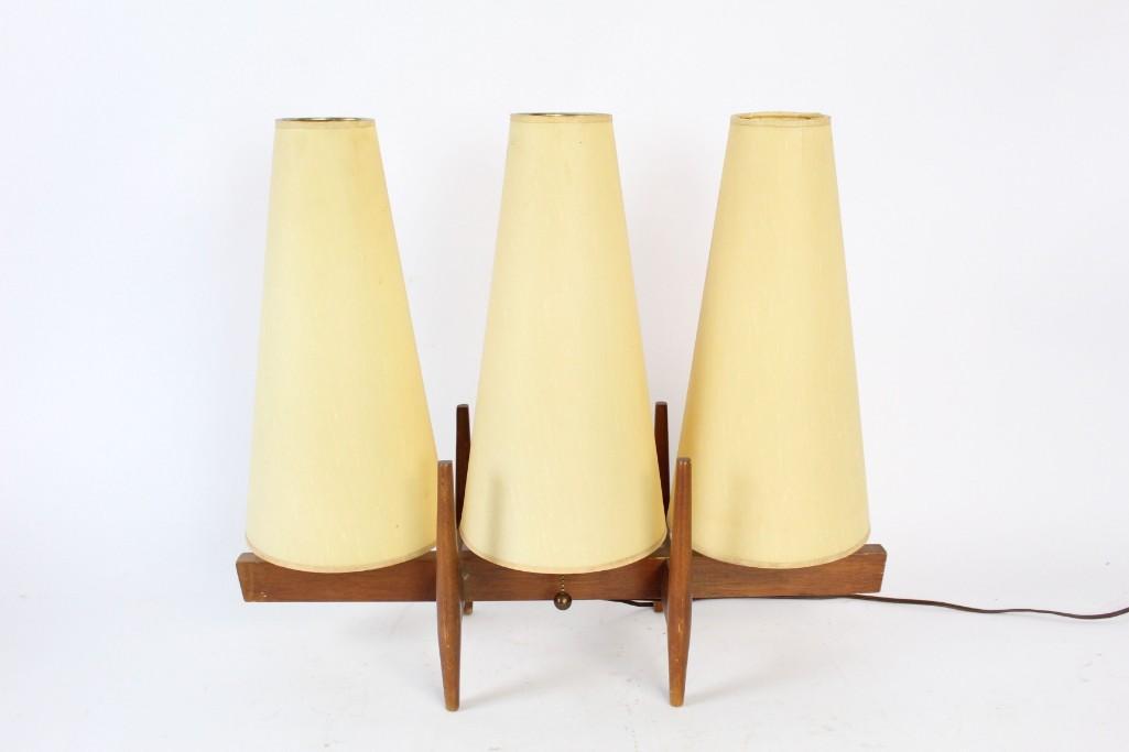 Danish Modern Teak Table Lamp with 3-Shades,Mid-century (1 of 6)