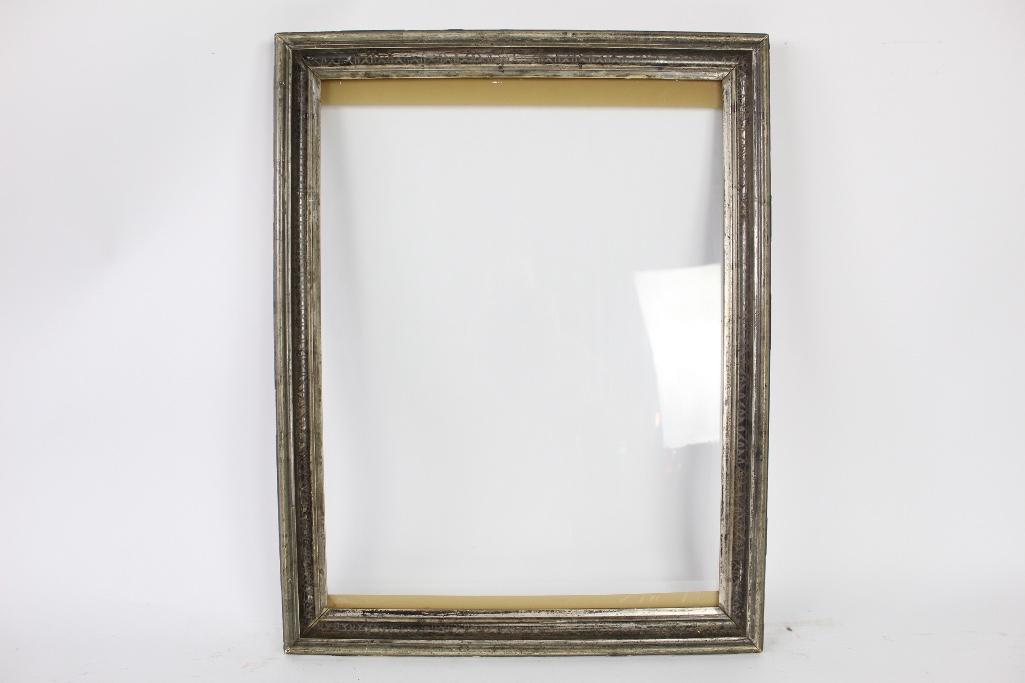 Antique Silver Leaf 21x27 Frame with Glass (1 of 5)