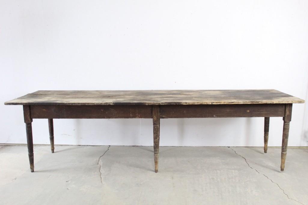 Over 9 foot Long 6-Legged Original Farm Harvest Table (1 of 5)