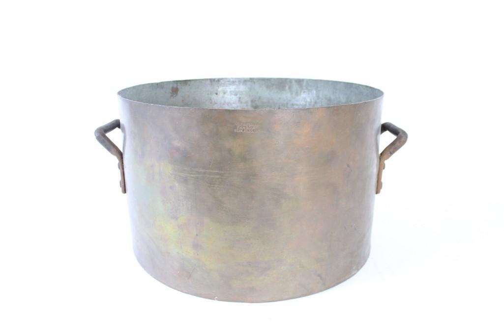 Large 20" Dia Copper Cooking Pot with Handles, Kitchen (1 of 6)