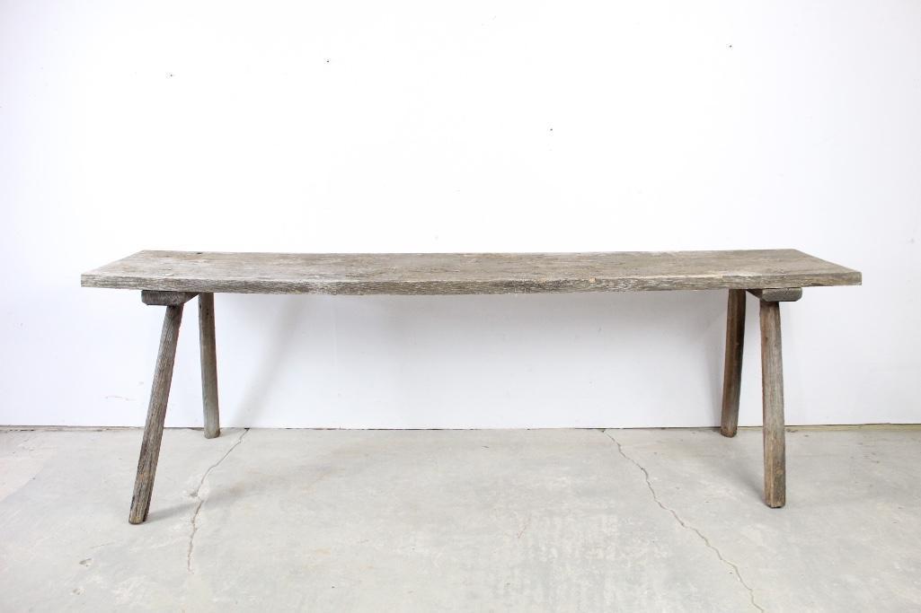 Dining table Height Rustic Wooden Trestle Table (1 of 5)