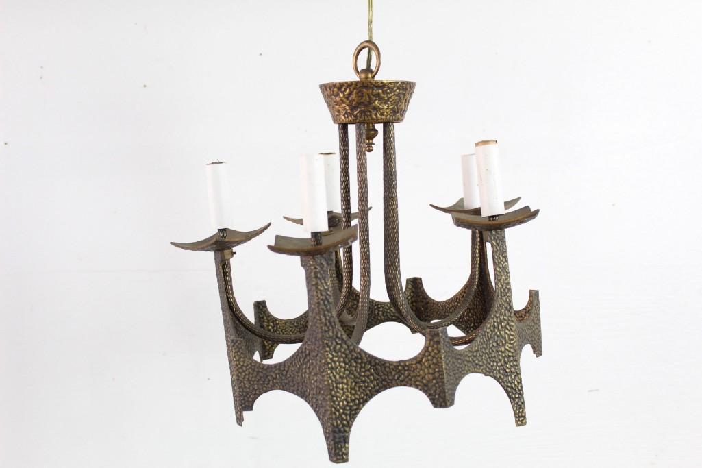 Brutalist Hanging Light Chandelier by Mo Bridges (1 of 5)