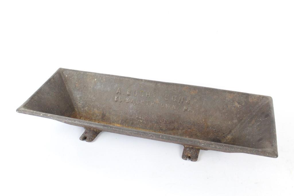 Antique Short Cast Iron Trough, use as Garden Planter (1 of 5)