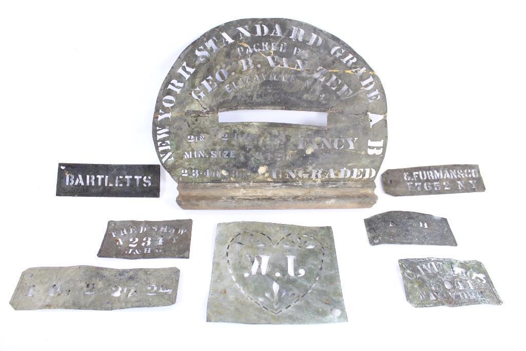 Lot of Brass Stencils,Columbia County Farms NY, Heart (1 of 6)