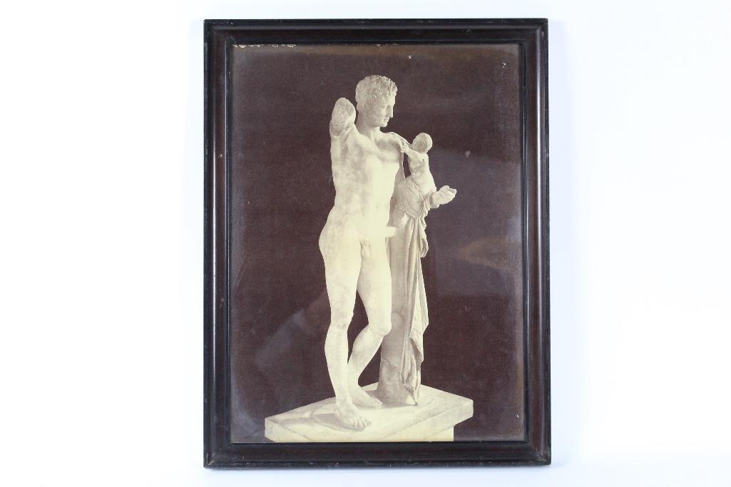 Large Format Framed Photo of a Greek Sculpture Hermes (1 of 7)
