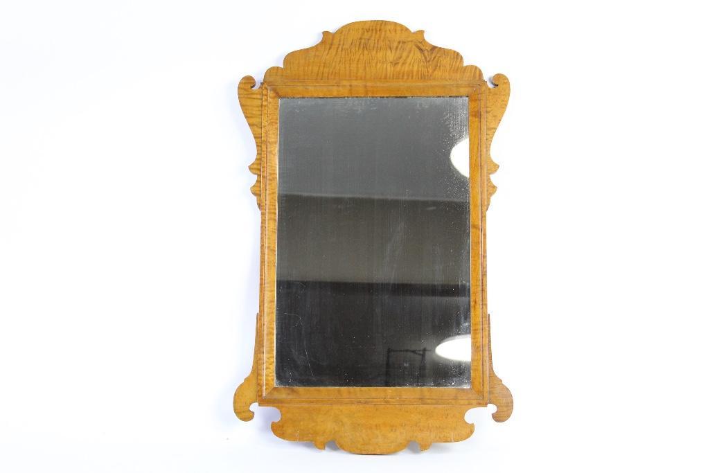 Chippendale Style Mirror, Tiger Maple (1 of 6)