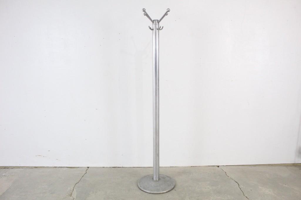 Mid-century Modern Aluminum Hall Tree Coat Rack (1 of 5)