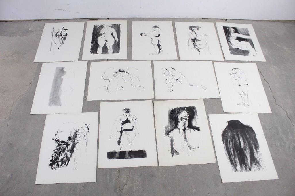 Set of 23 Leonard Baskin Folio Print,Mid-century Modern (1 of 8)