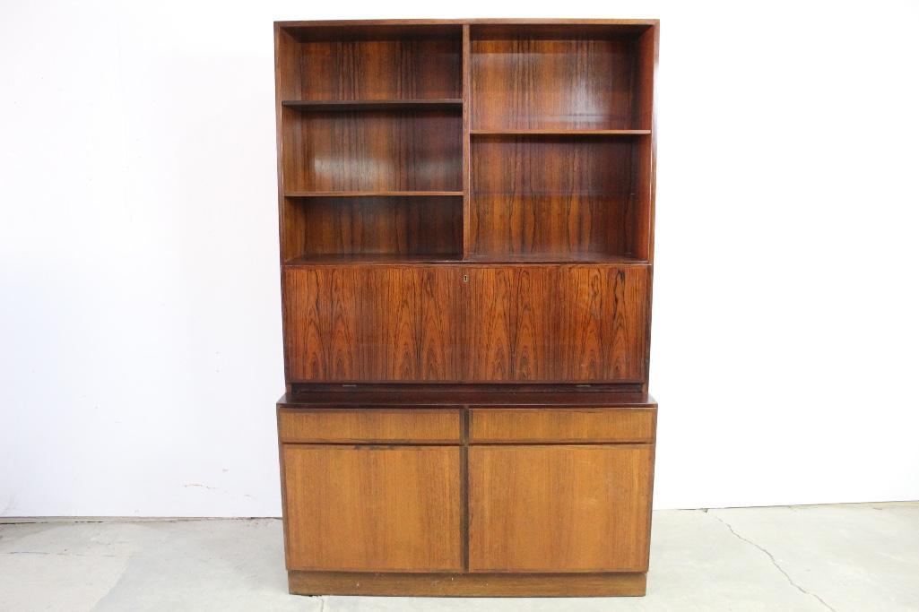 Danish Modern Rosewood Drop-front Desk Bookcase (1of2) (1 of 6)