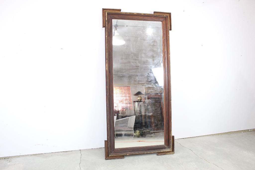 Antique Full Length 7 foot Tall Mirror,Greek Key Design (1 of 7)