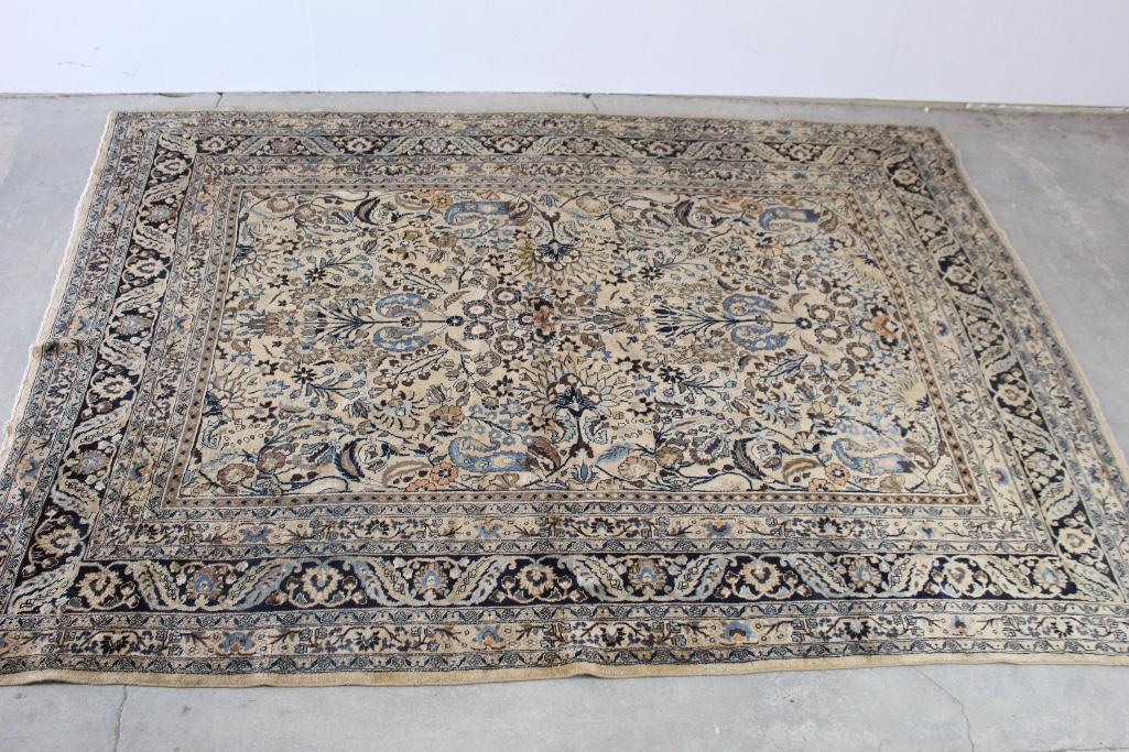 Huge Oriental Rug with White and Tan, 99in x 141in (1 of 5)
