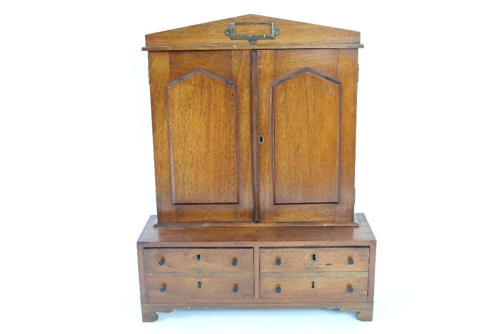 Small 2-Door Wooden Specimen Case Cabinet, Scientific (1 of 8)