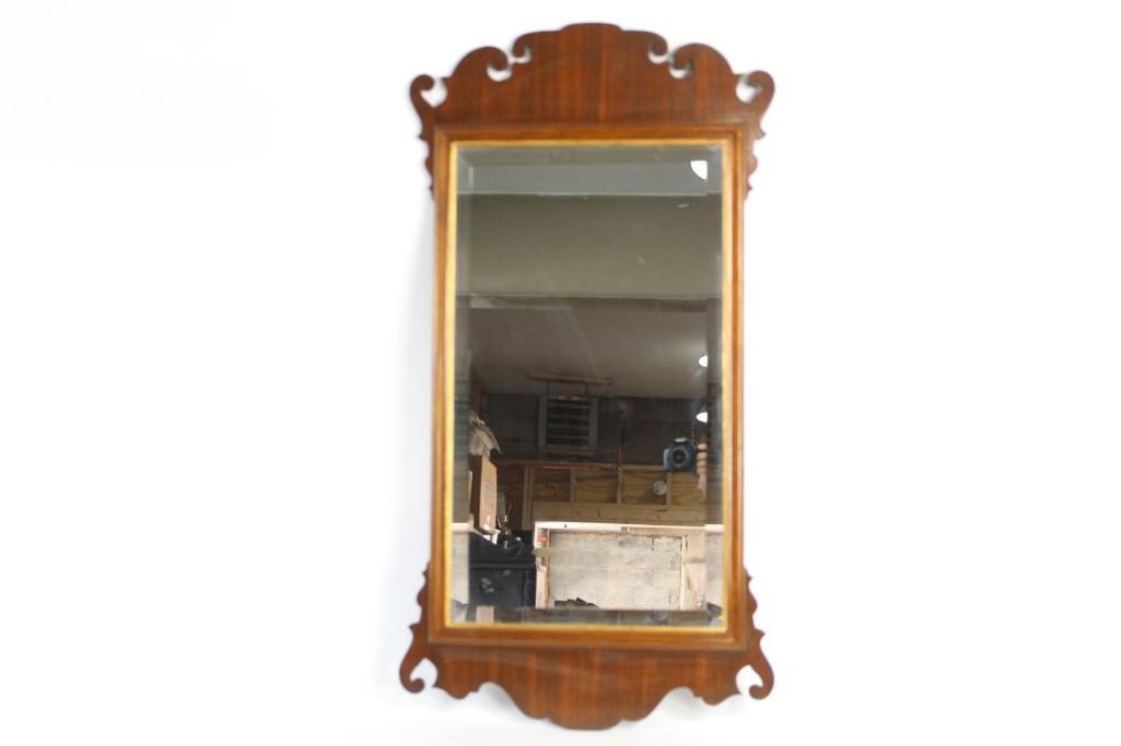 Beveled Glass Contemporary Chippendale Mirror (1 of 5)