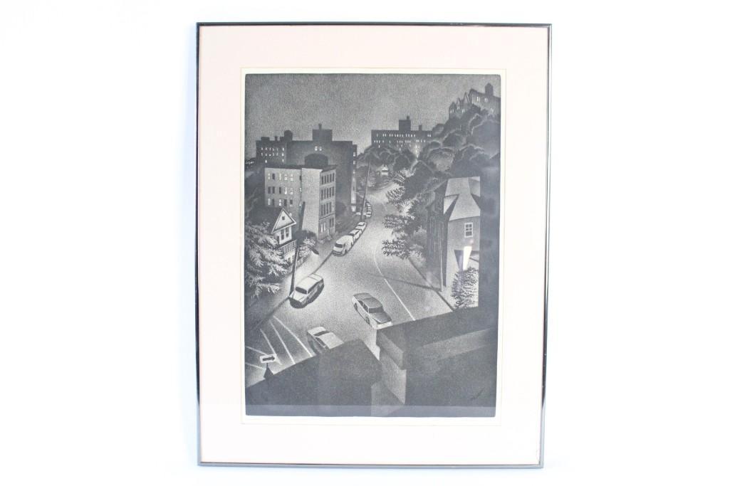 William Behnken "Quiet Night" Aquatint proof print (1 of 10)
