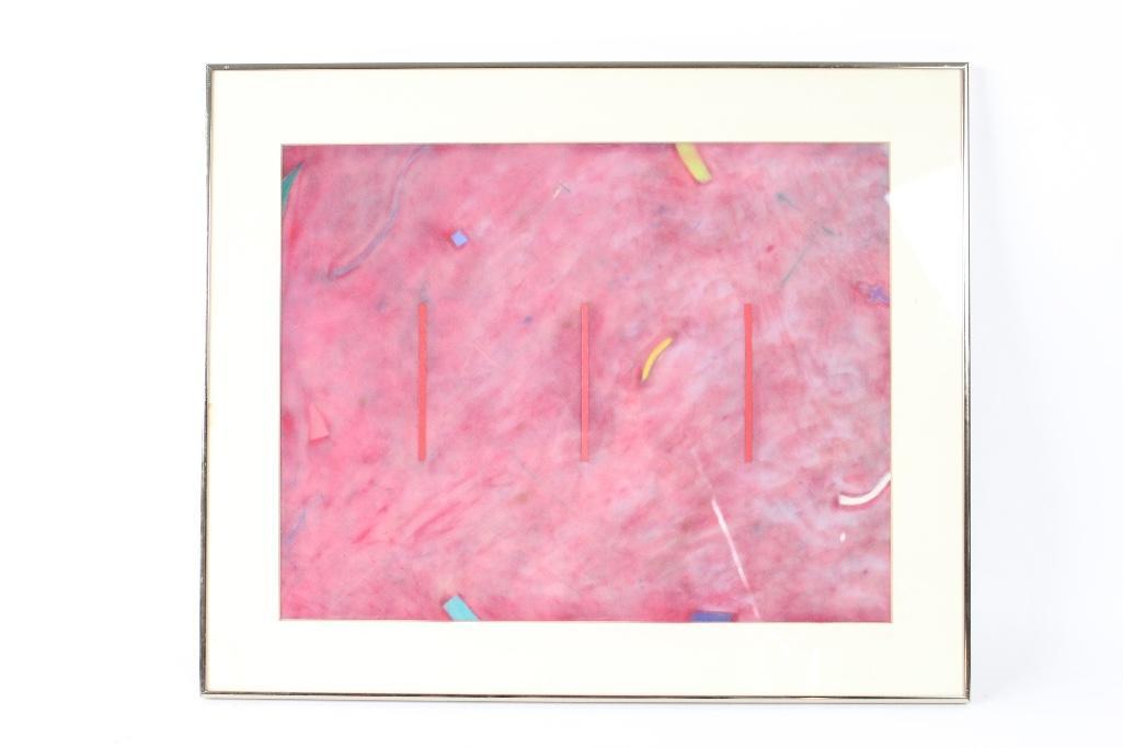 Pink Abstract Drawing by Jack Solomon,Framed Modern (1 of 5)