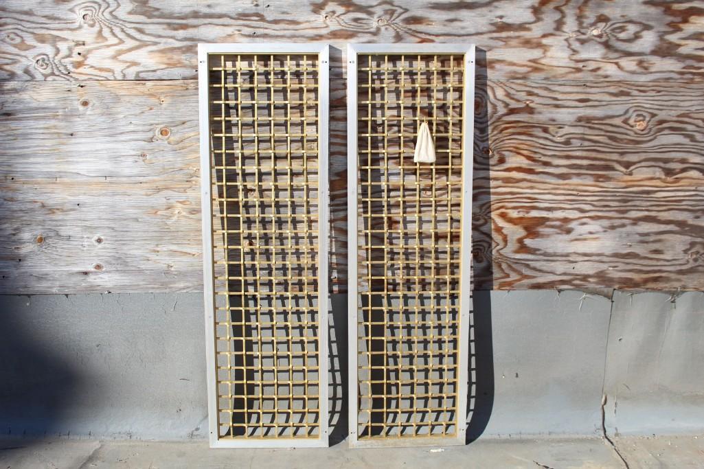 Pair of Bronze & Aluminum Architectural WIndow Screens (1 of 5)