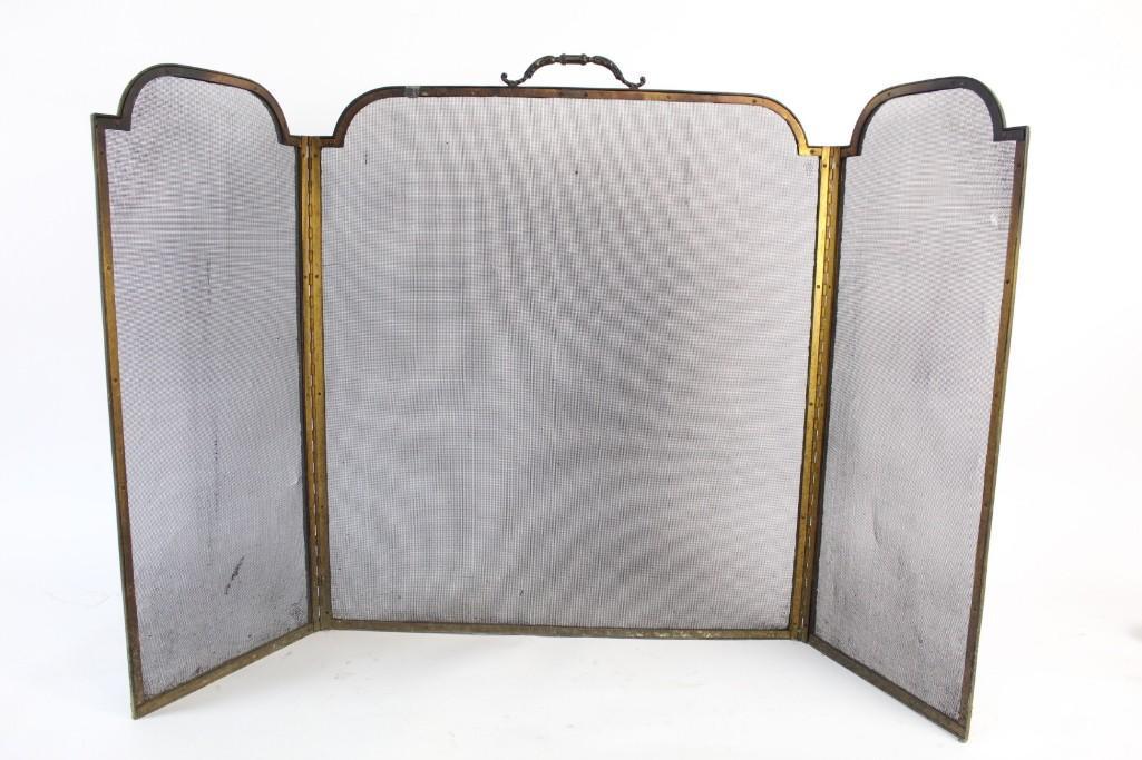 Arts and Crafts Brass Fireplace Screen,WM. H. Jackson (1 of 10)