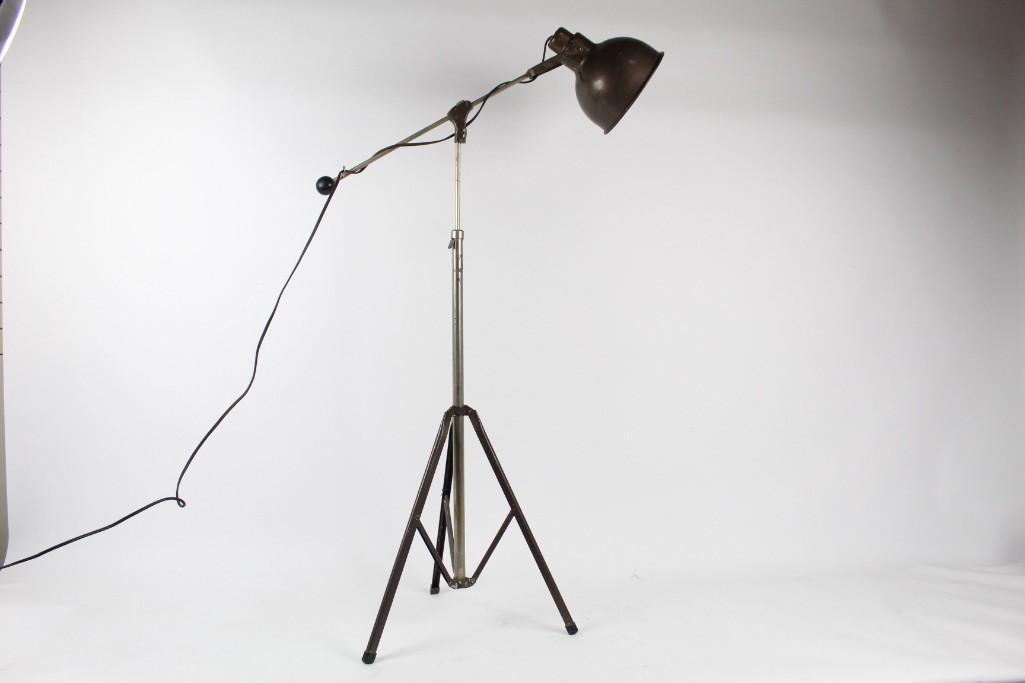 Mid-century Industrial Adjustable Metal Floor Lamp (1 of 9)