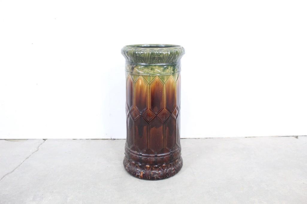 Antique Majolica Umbrella Stand, Ceramic (1 of 5)