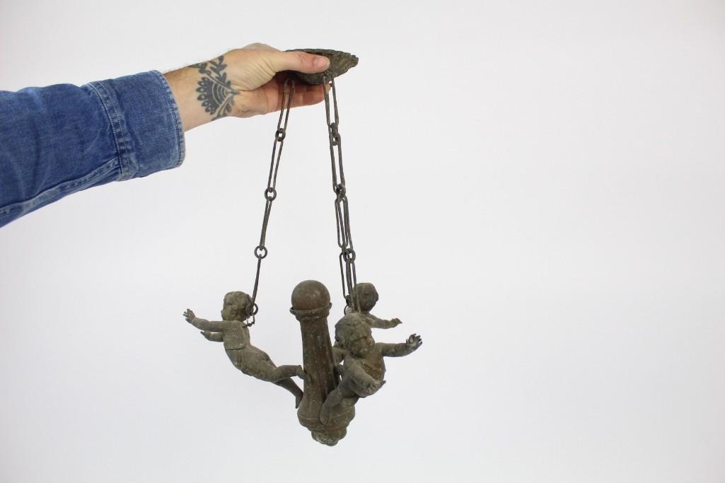 Antique Cherub Hanging Light Fixture (1 of 4)