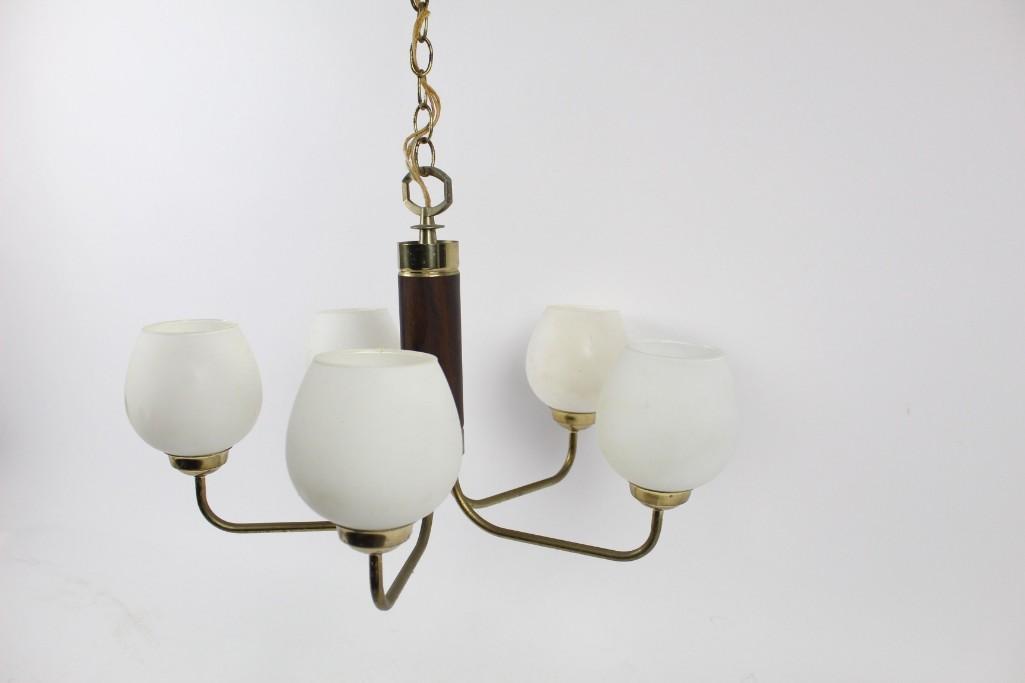 Mid-century Modern Hanging Light Fixture, Danish Style (1 of 6)