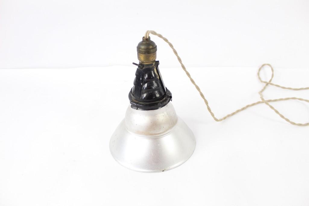 Industrial Mercury Glass Hanging Pendant Light (1 of 8)