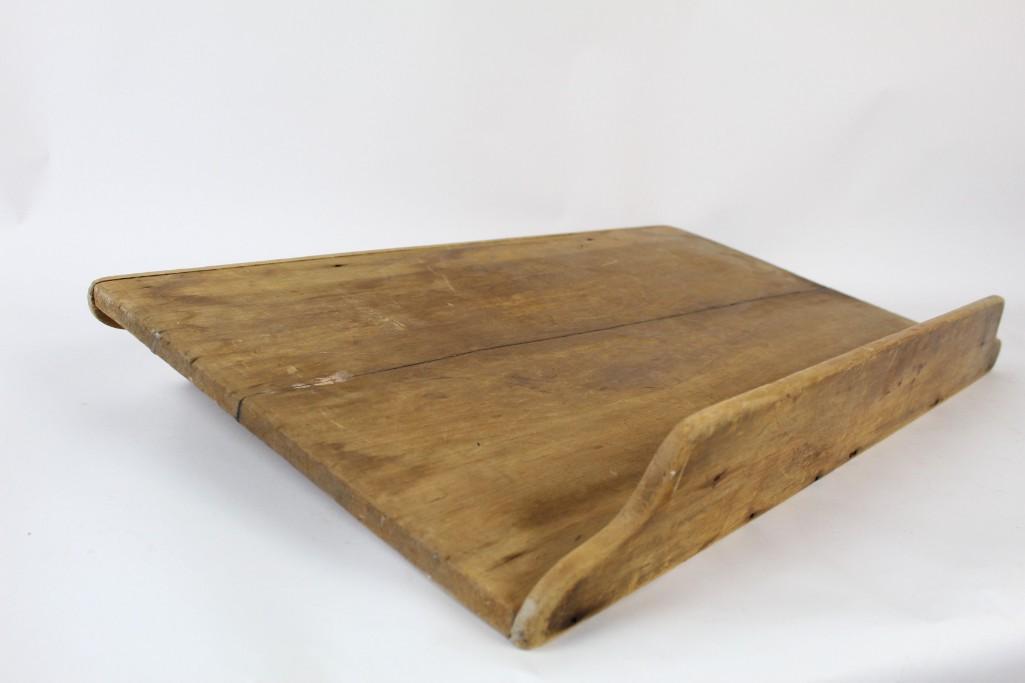 Rustic Wood Table Top with Opposing Lips, Easel, Board (1 of 5)