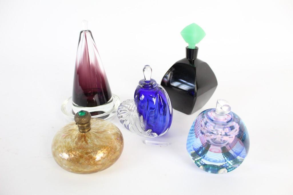 Lof of Five Vintage Art Deco Nouveau Perfume Bottles (1 of 10)
