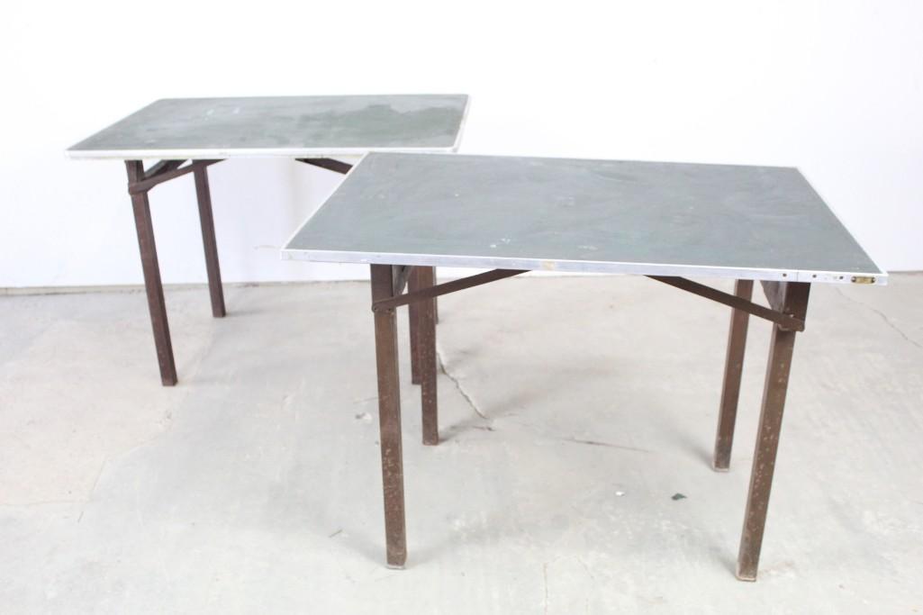 Pair of Industrial Folding Tables (1 of 7)