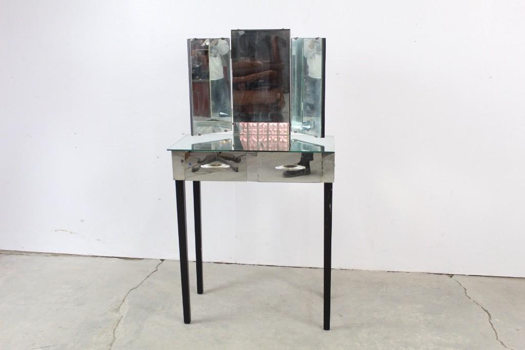 Mid Century Modern Mirrored Vanity, Small Sized (1 of 6)