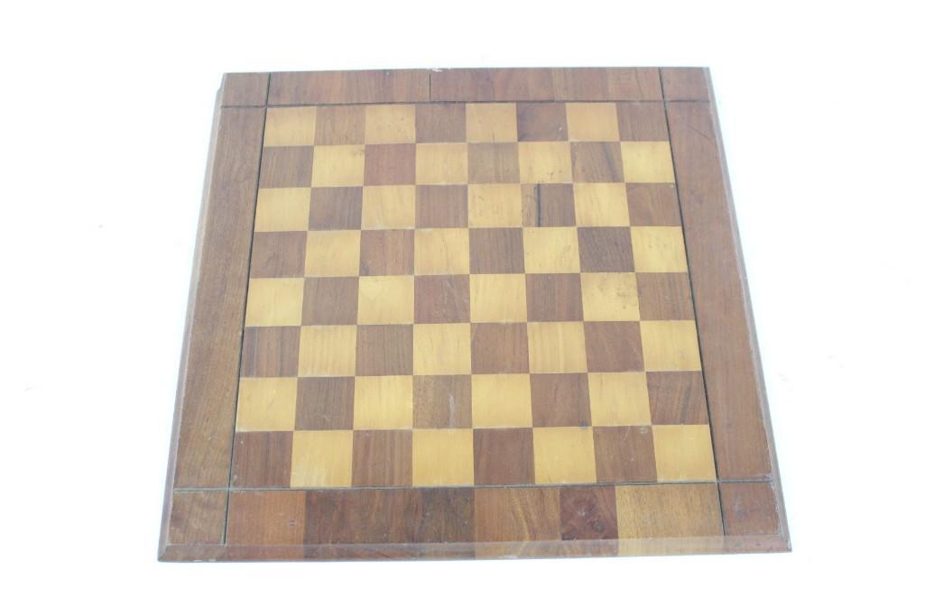 Antique Inlaid Wood Chess or Checkers Board,Gameboard (1 of 5)