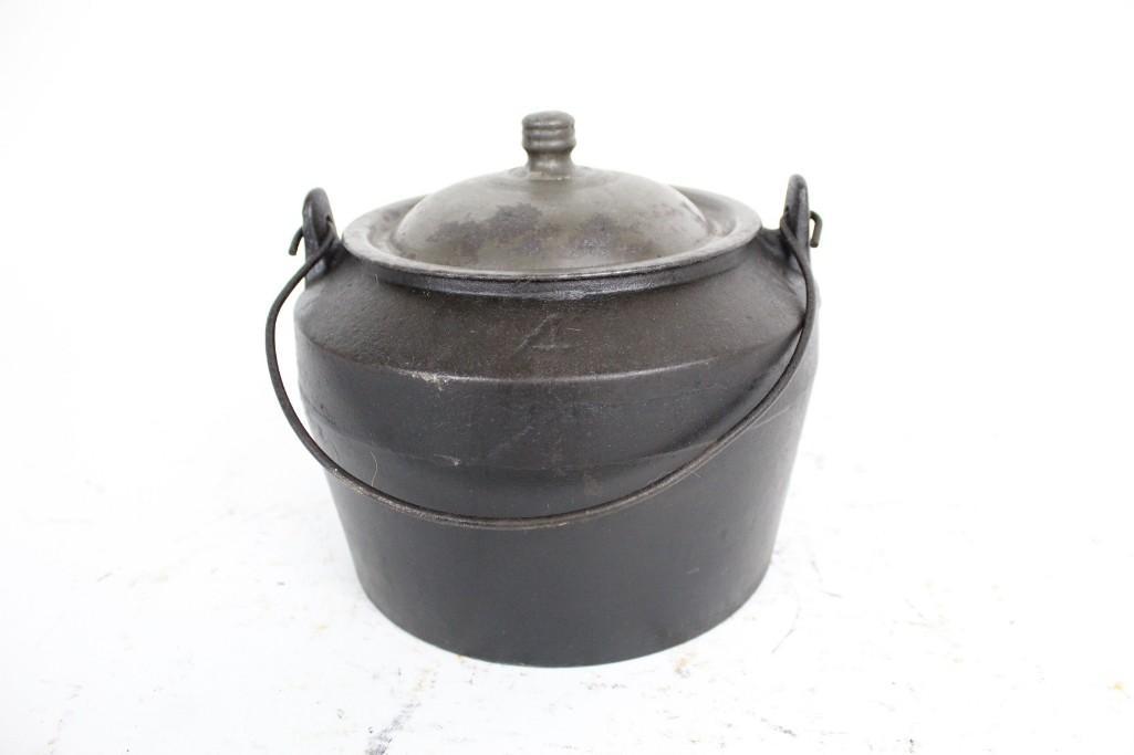 19thC Marietta Co PA No. 4 Cast Iron Glue Pot Gate Mark (1 of 7)