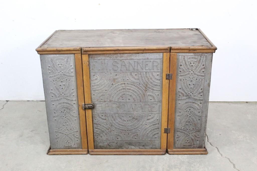 19th C. Tin Pie Safe,Pennsylvania Hardware Folk Art (1 of 10)