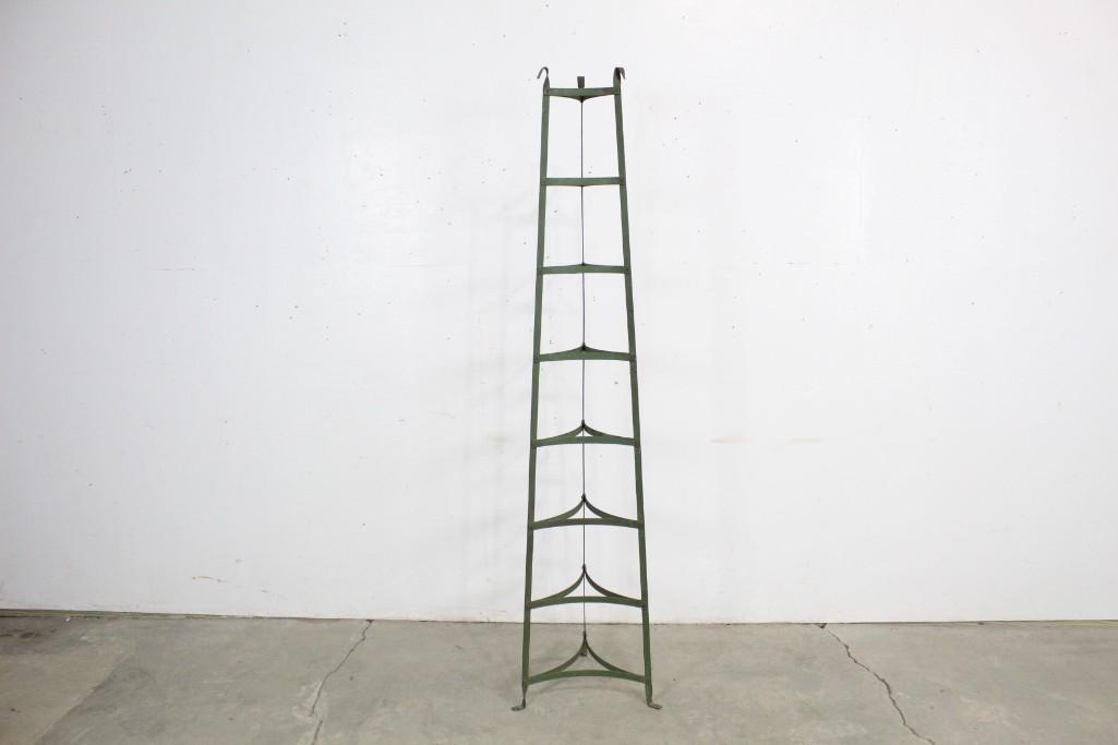 Tall Industrial Green Metal Pot Rack Stand Display 1of2 (1 of 5)