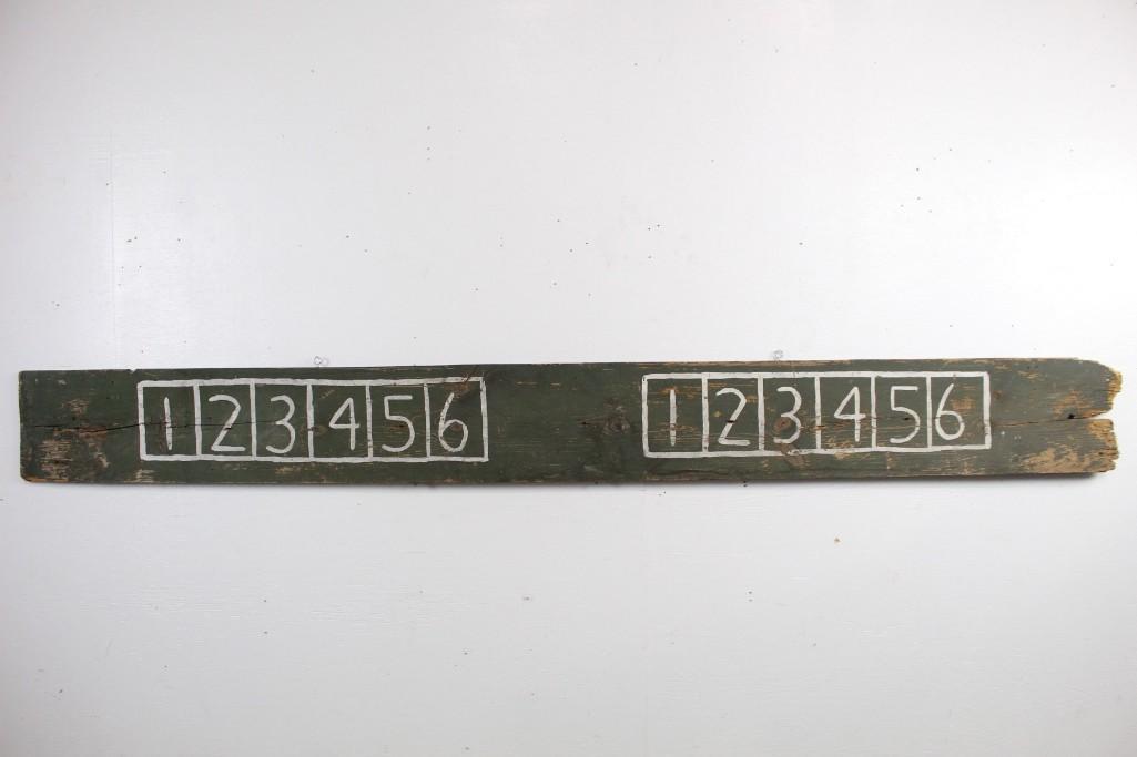 Wood Painted Green & White Numbers Sign,Carnival Game (1 of 9)