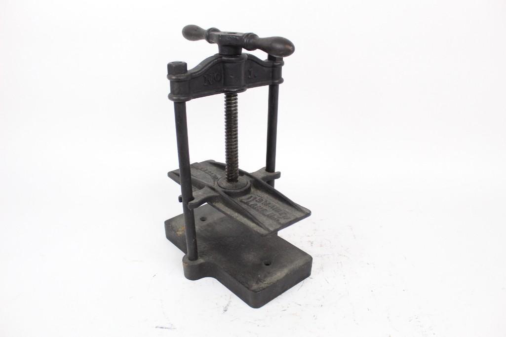 Antique John J Sander NY No. 1 Cast Iron Cigar Press (1 of 4)