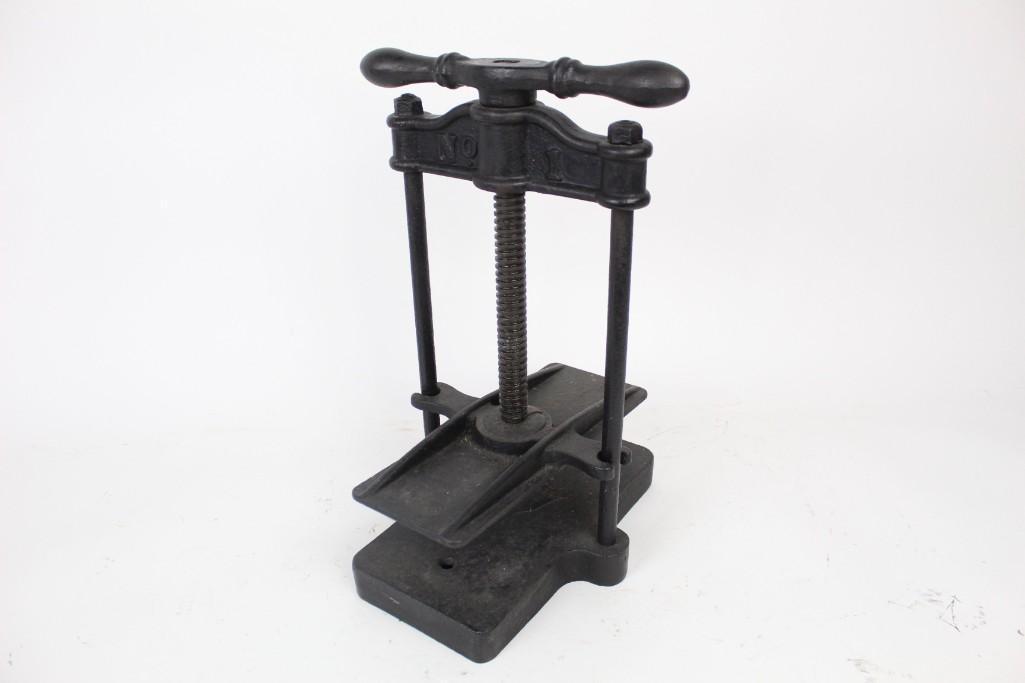 Antique "No. 1" Cast Iron Cigar Press,Industrial (1 of 7)
