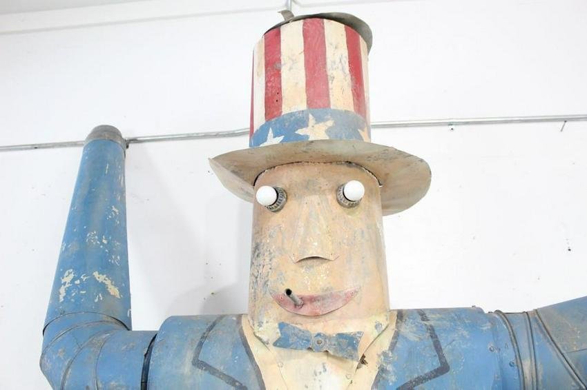 Huge Metal Uncle Sam Folk Art Animatronic Robot Statue (1 of 11)