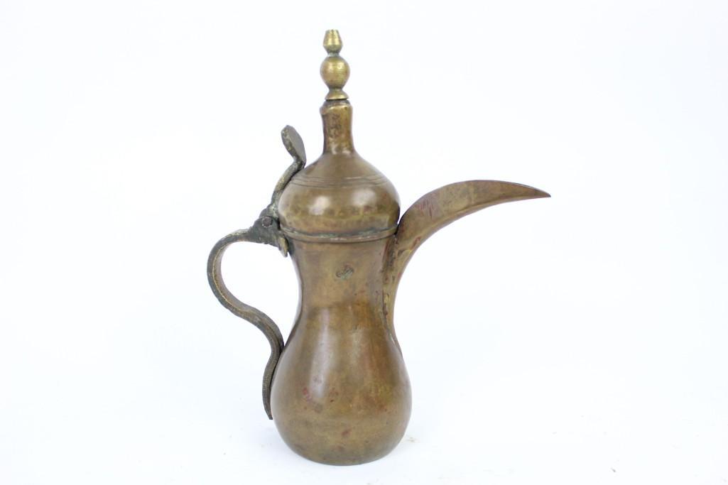 19th C. Copper Middle Eastern Dallah Turkish Coffee Pot (1 of 8)