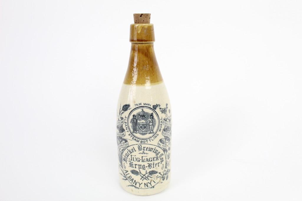 Antique Stoneware Beer Bottle,Finckel Brewing Albany,NY (1 of 6)